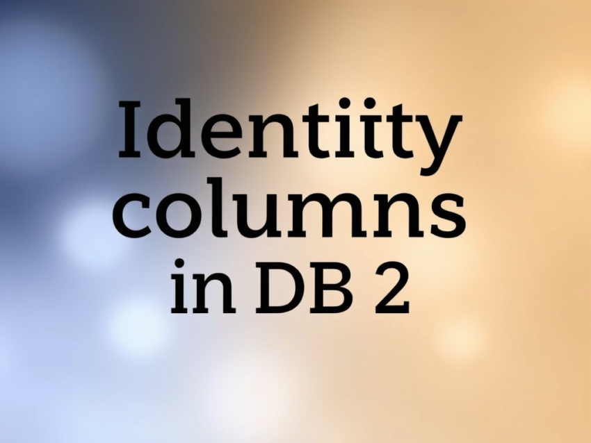 IDENTITY COLUMN IN DB2