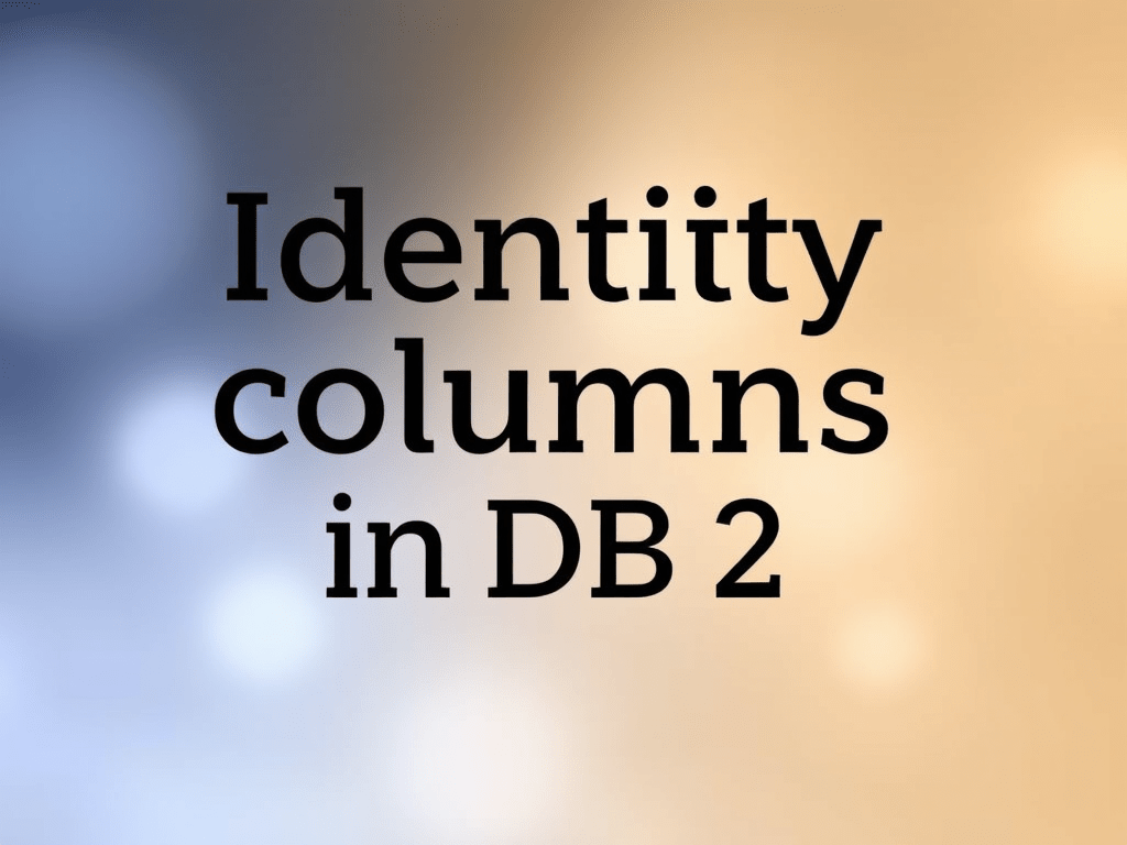 Identity Column in&nbsp;DB2